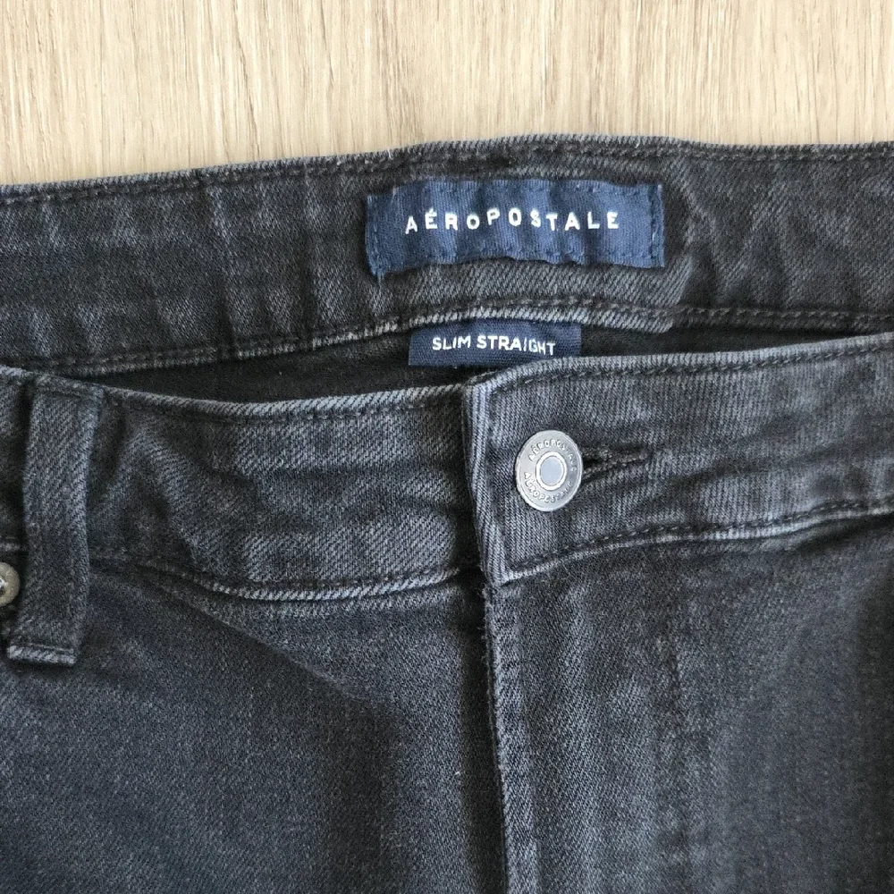 Aeropostale Black Slim Straight Denim Jeans